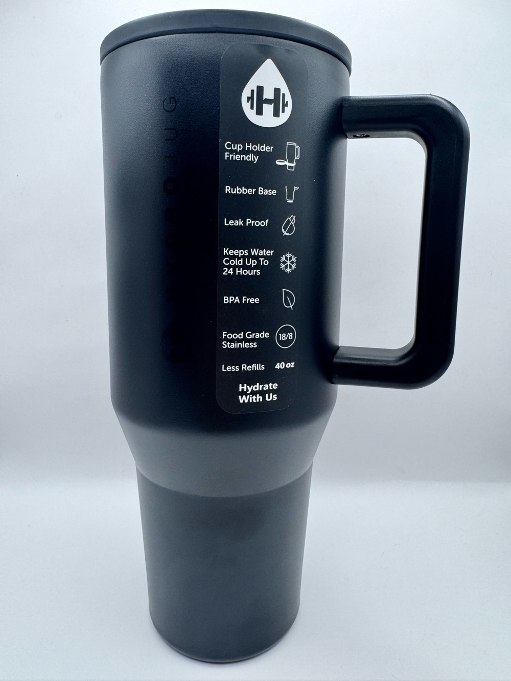 Hydrojug 40 oz Traveler Tumbler - Black - New
